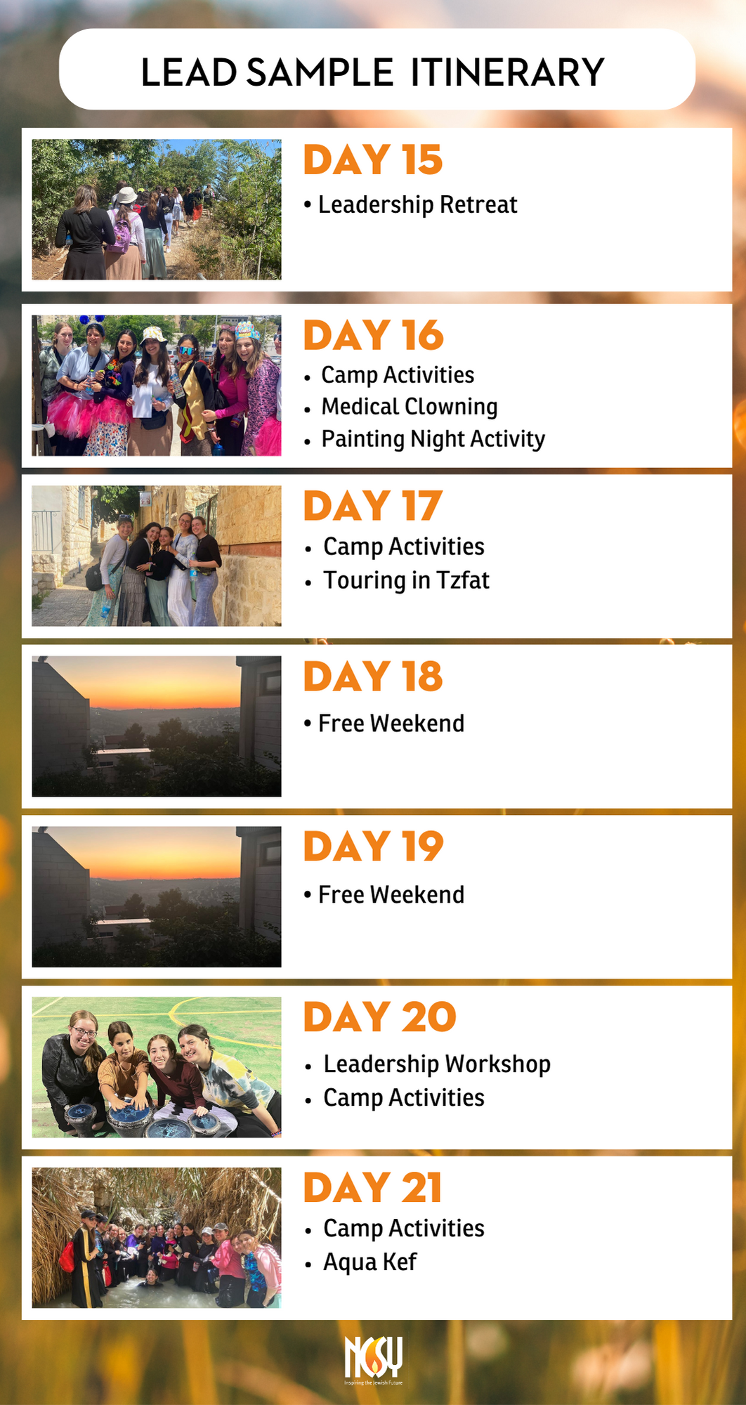 Weekly Tour Examples Sample Itinerary - LEAD